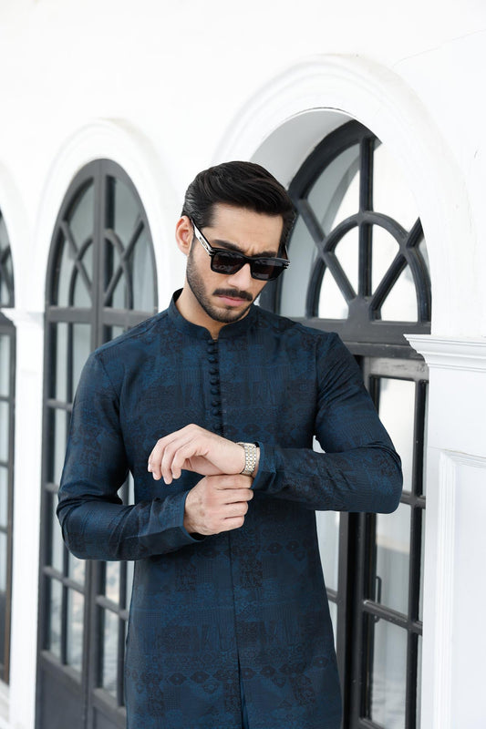 Teal Green Xartaj Kurta Pyjama