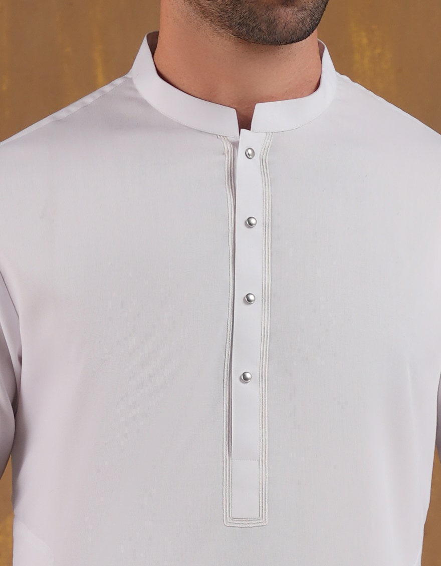 White Embroidered Kameez Shalwar
