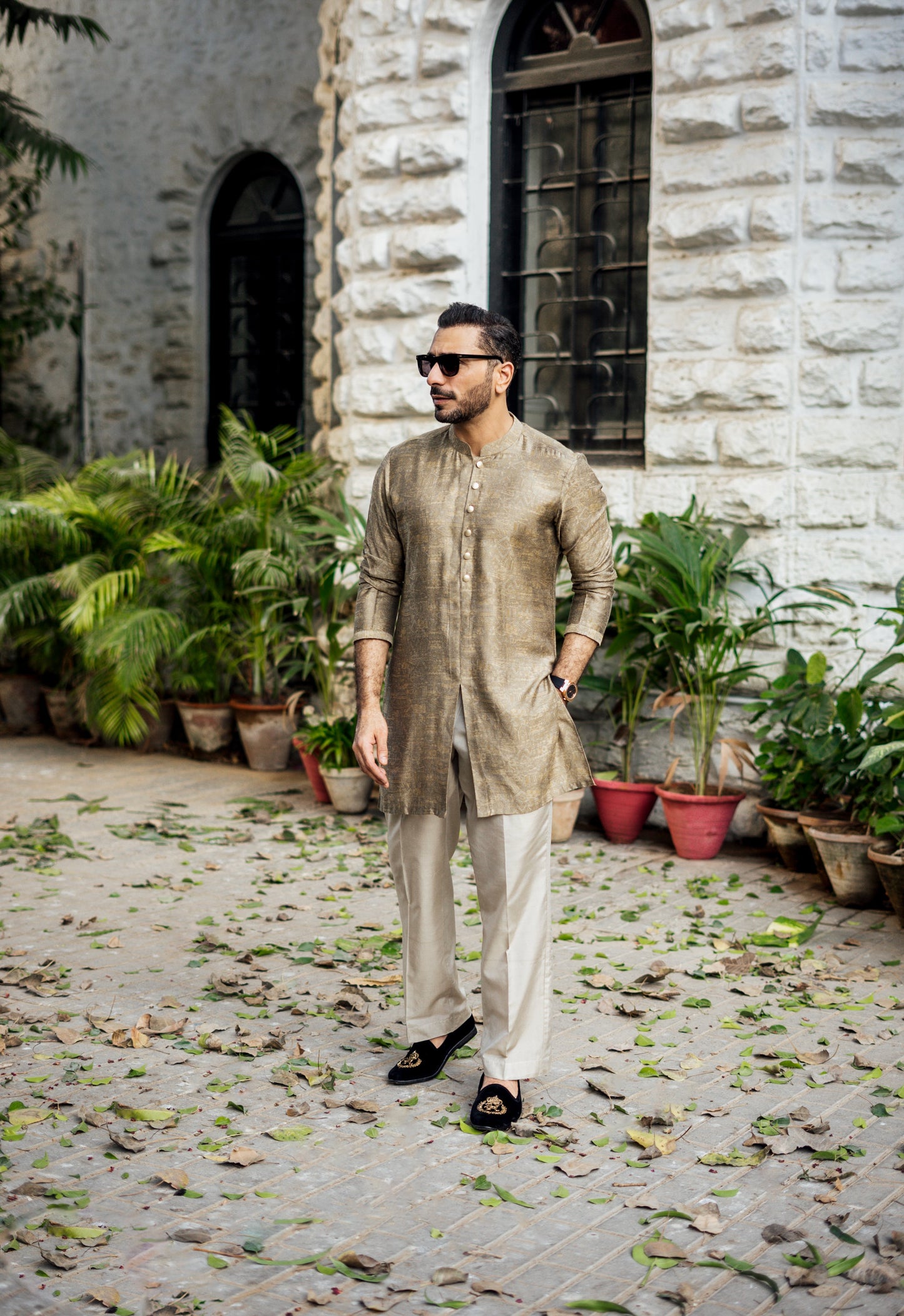 Gold Xartaj Kurta Pyjama