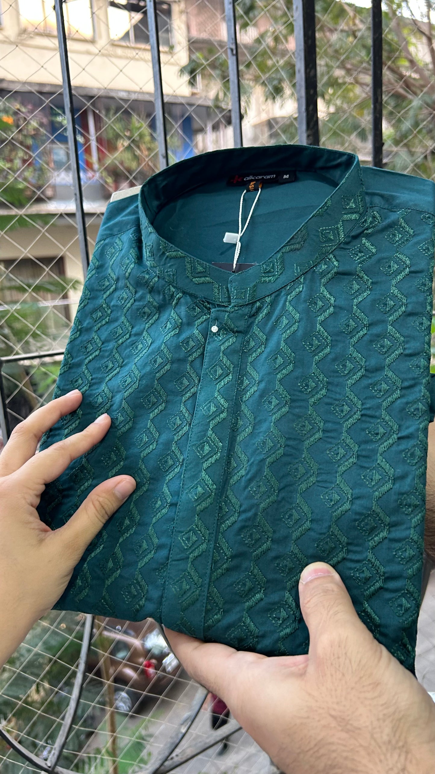 Green Embroidered Kameez Shalwar