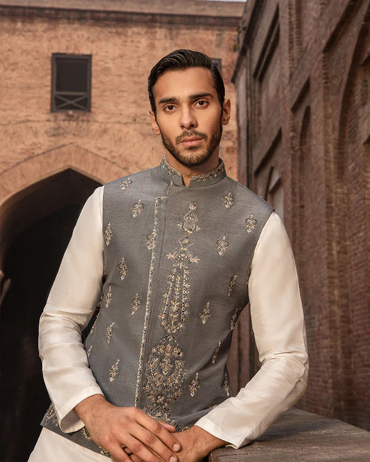 Faiza Saqlain Devrem Waiscoat Suit
