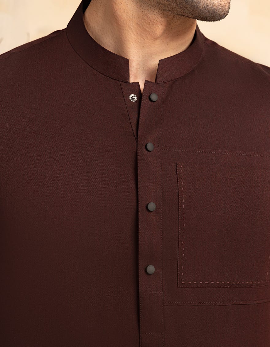 Maroon Premium Blended Kurta Pyjama
