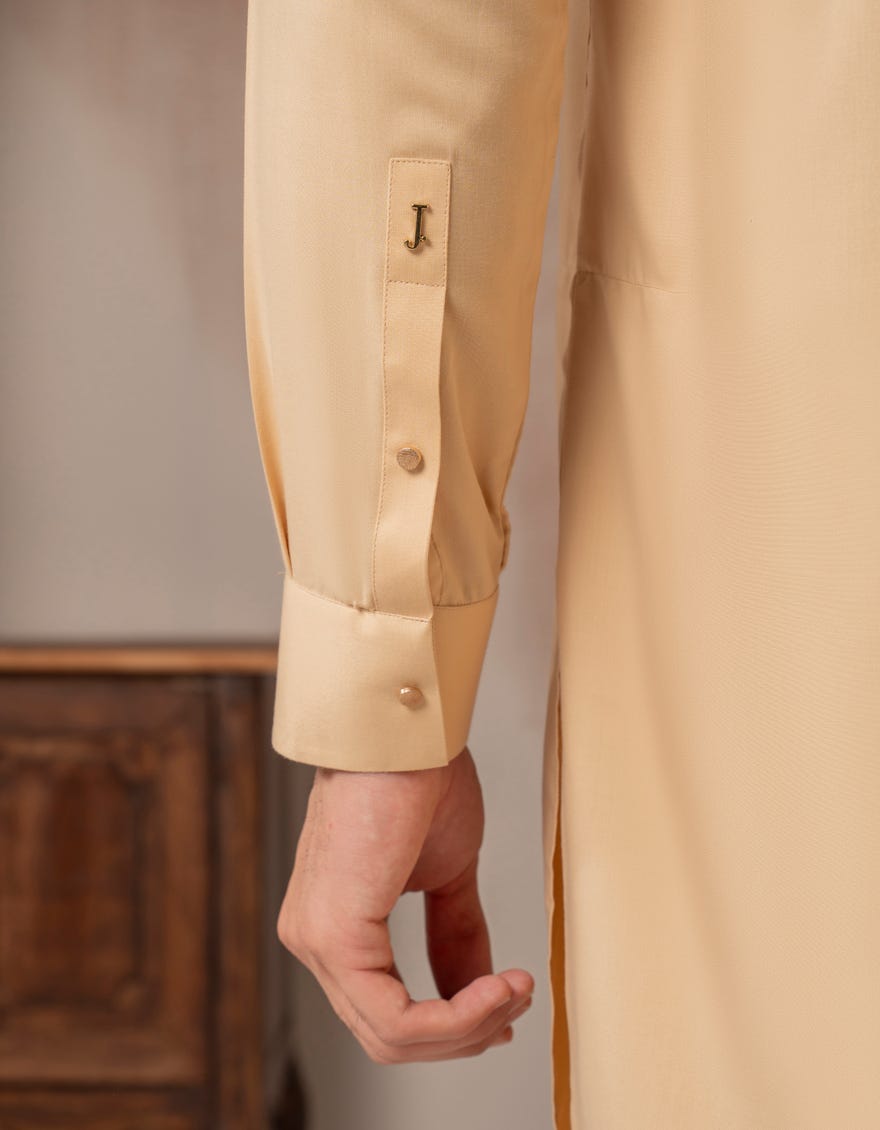 Peach Embroidered Blended Kurta Trouser