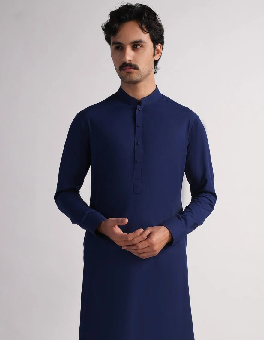 Blue Premium Blended Kameez Shalwar