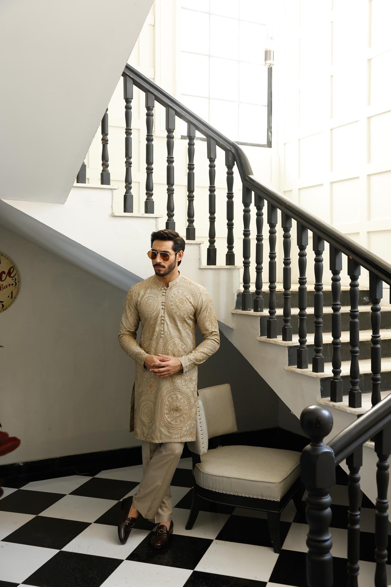 Champagne Shahkaar Kurta Pyjama
