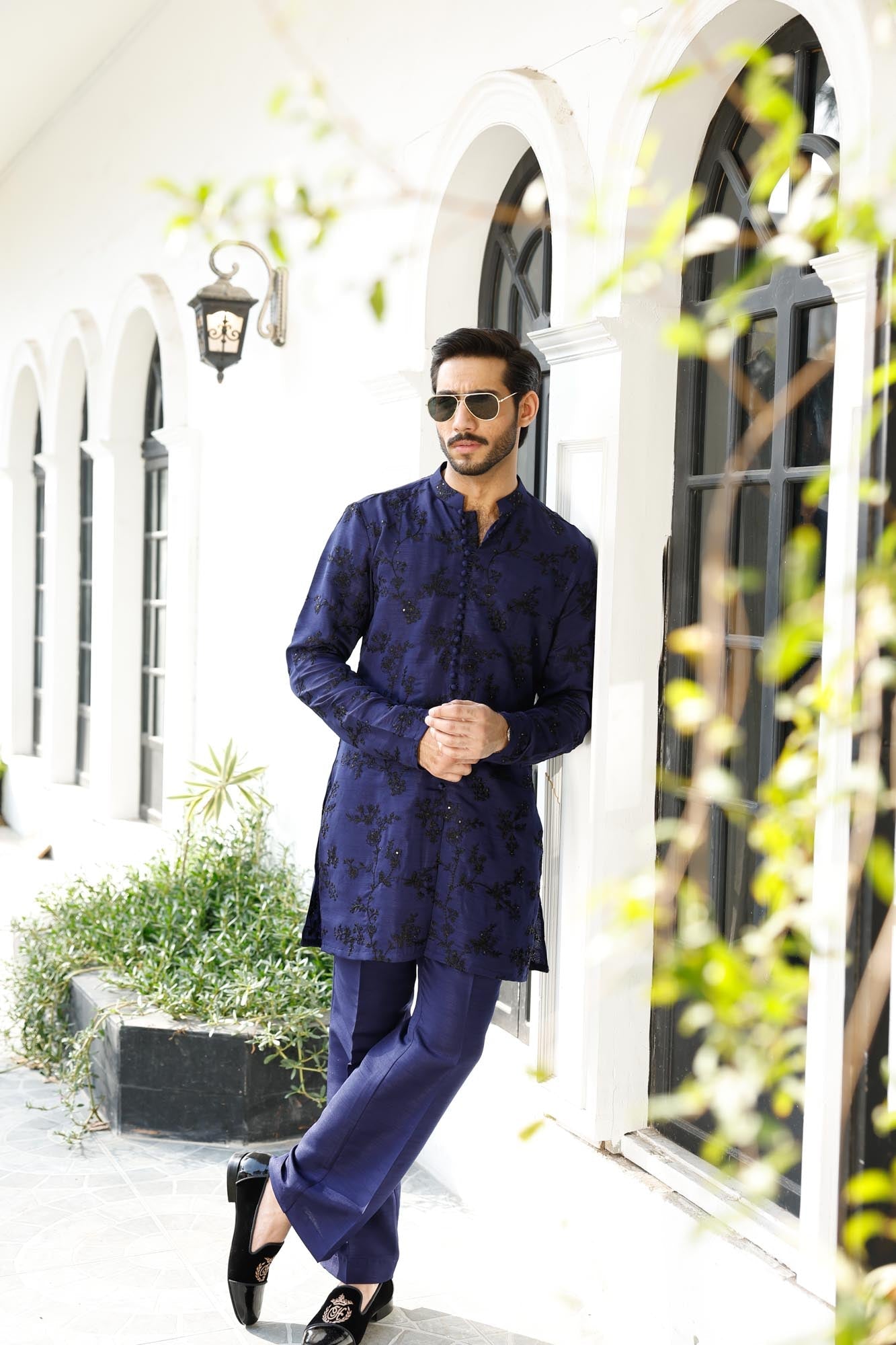 Electric Blue Saahib Kurta Pyjama