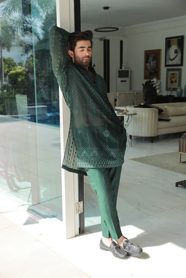 Bottle Green Kurta Pyjama SM-005