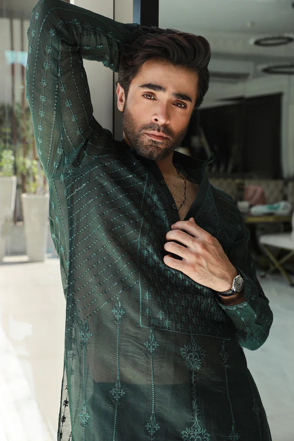 Bottle Green Kurta Pyjama SM-005