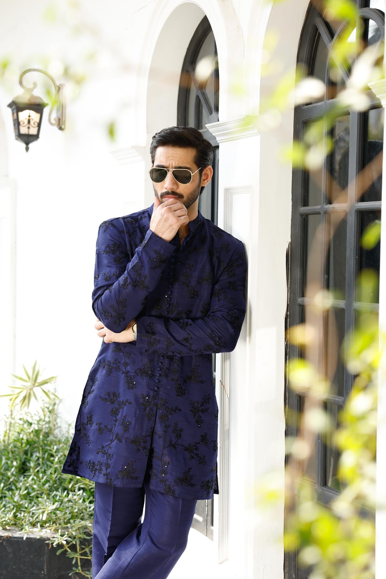 Electric Blue Saahib Kurta Pyjama