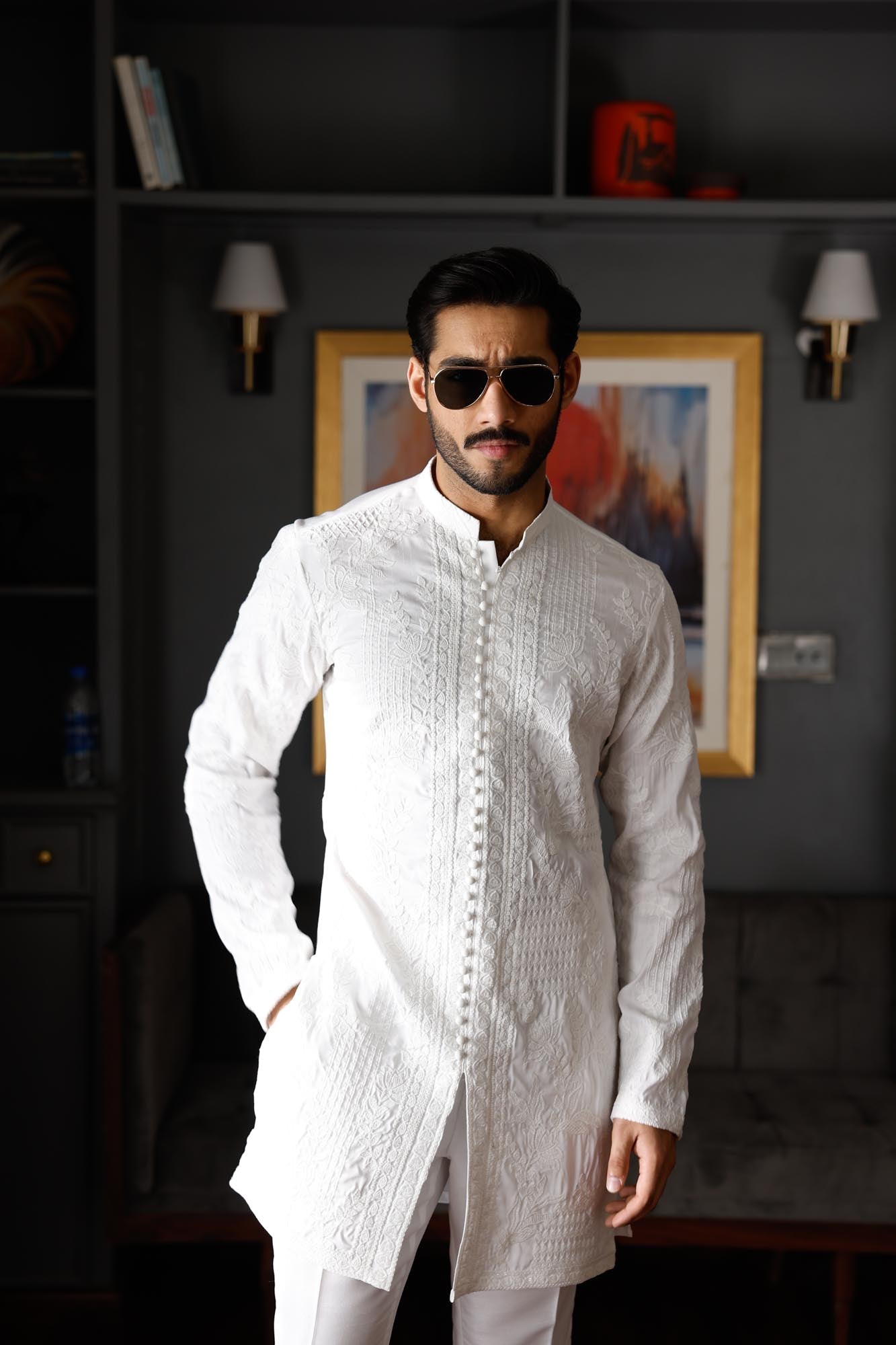 White Saahib Kurta Pyjama