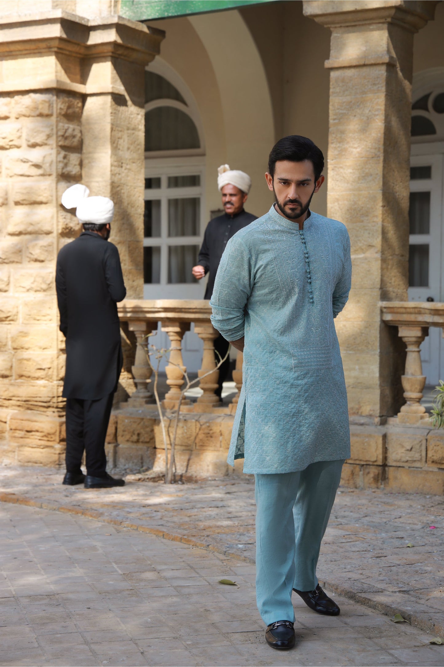 Mint Blue Azan Kurta Pyjama