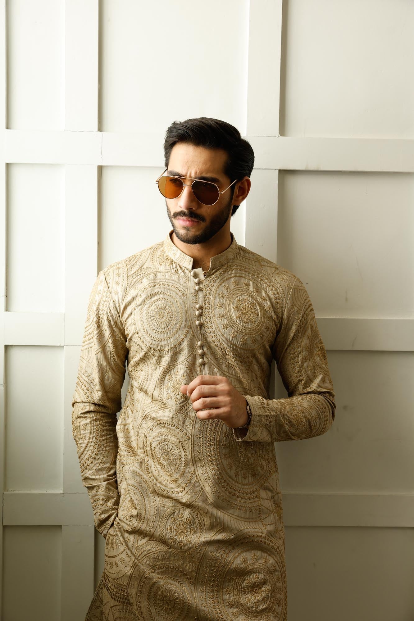 Champagne Shahkaar Kurta Pyjama