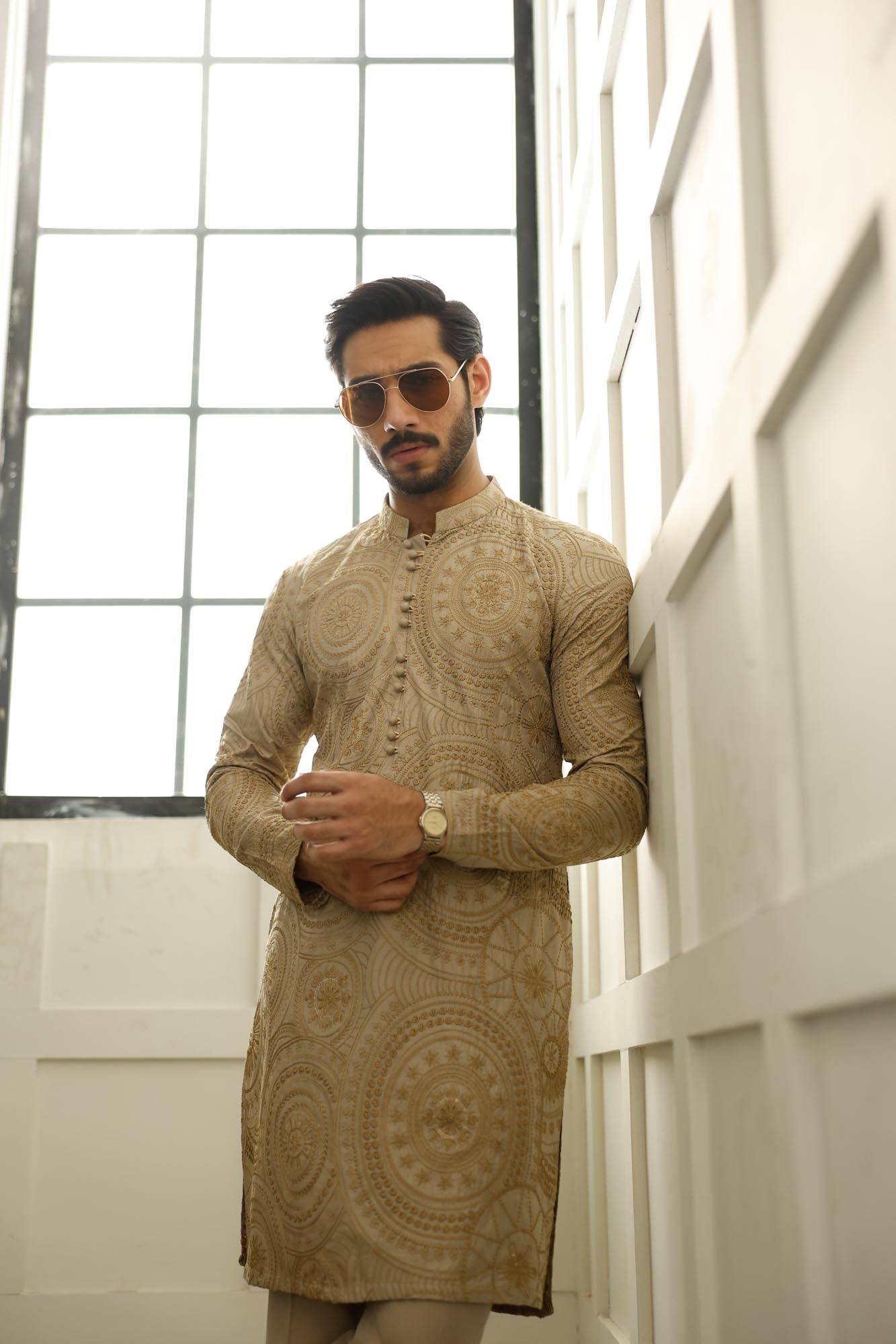 Champagne Shahkaar Kurta Pyjama