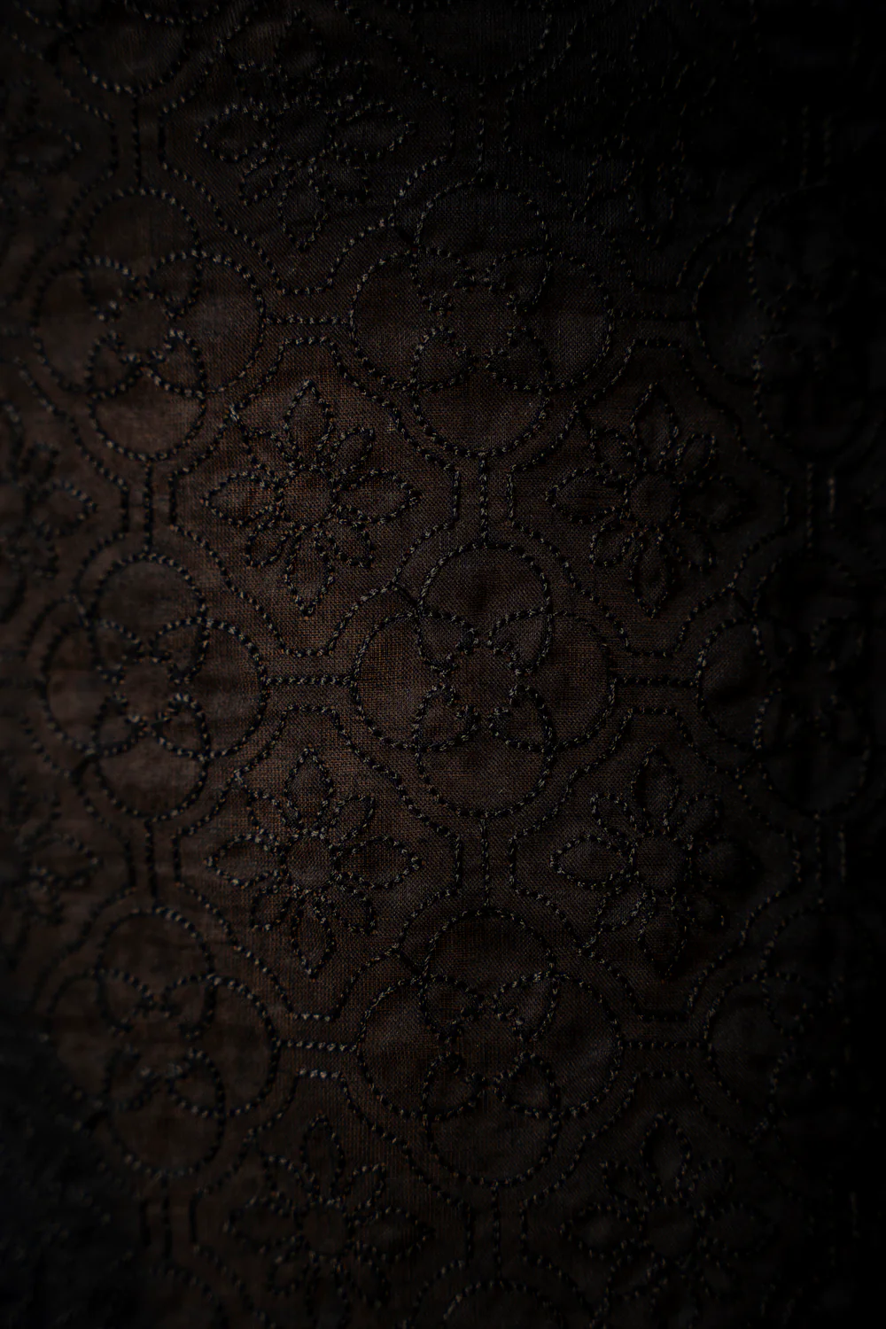 Black Schiffli Embroidered Kurta Pyjama