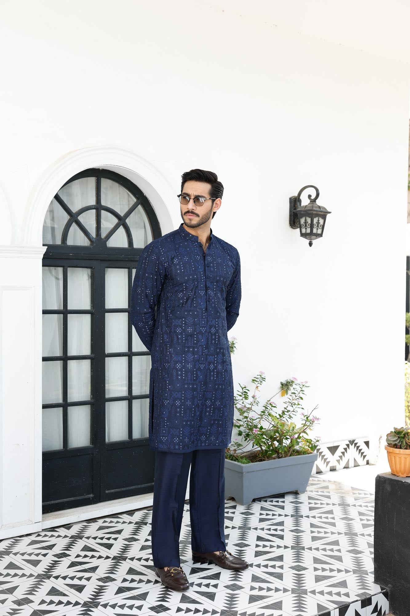 Blue Shahkaar Kurta Pyjama