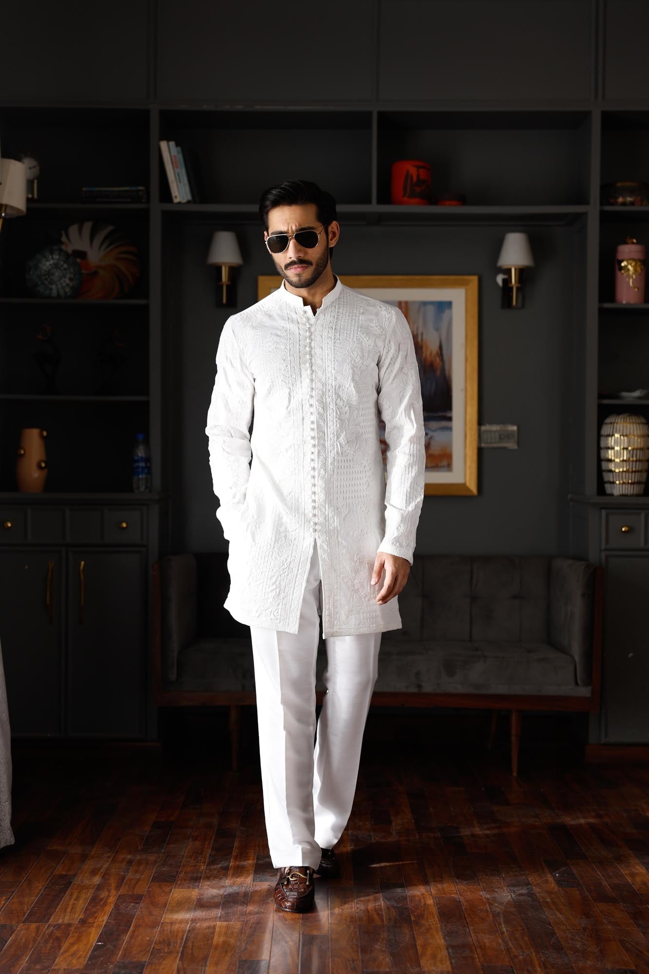 White Saahib Kurta Pyjama