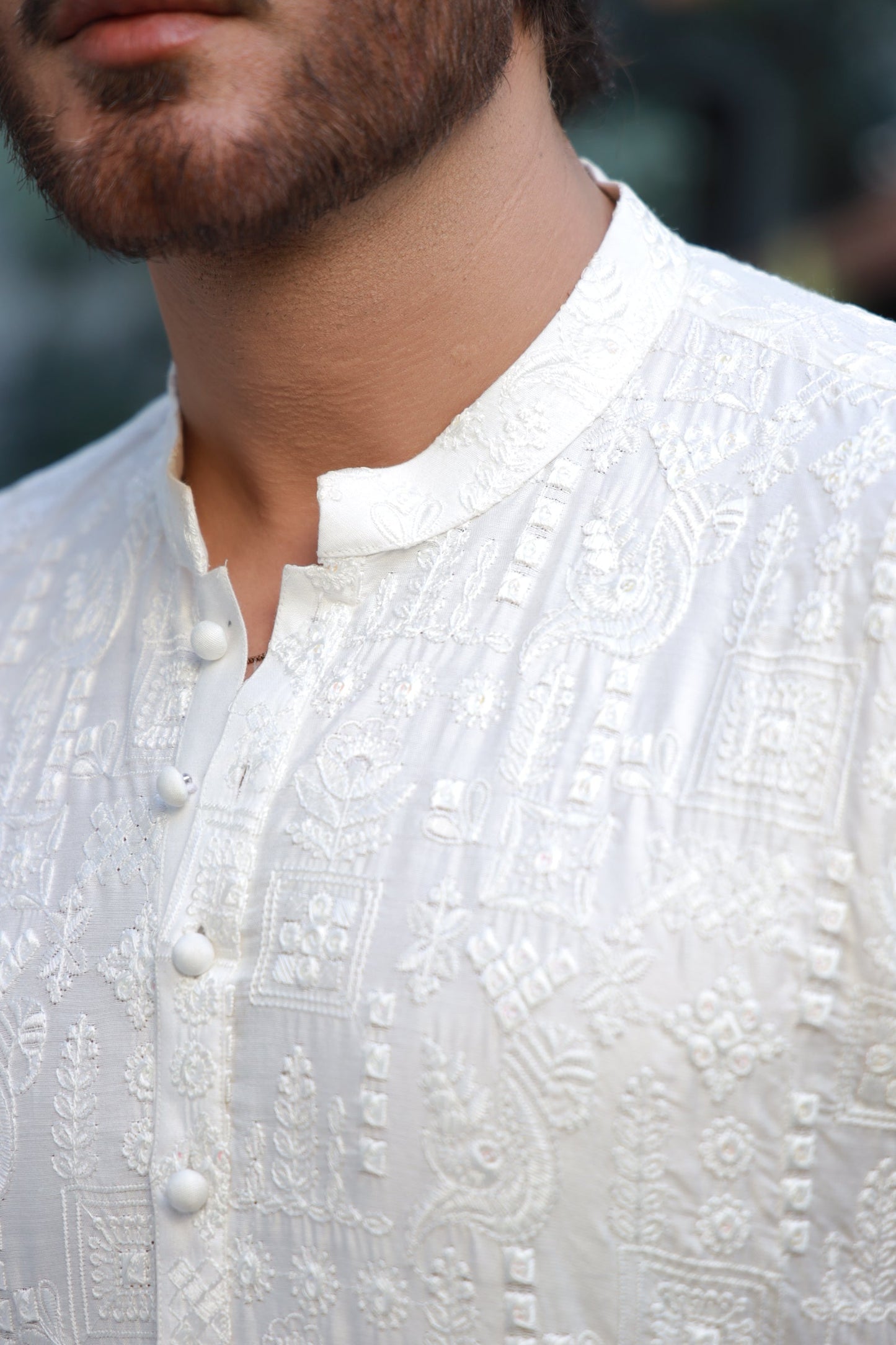 White Shahkaar Kurta Pyjama