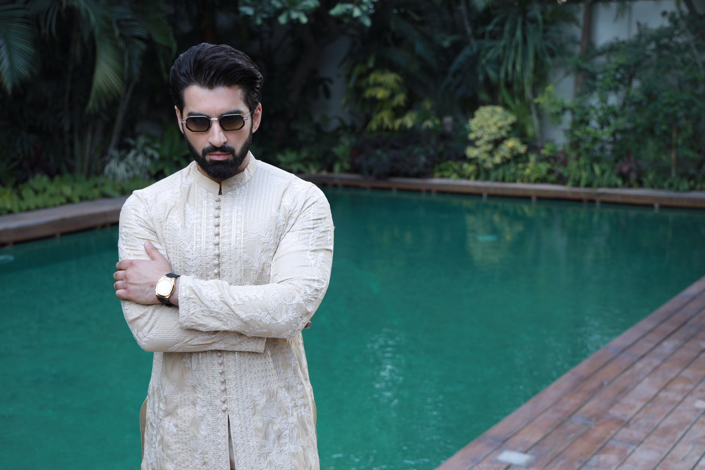 Beige Saahib Kurta Pyjama