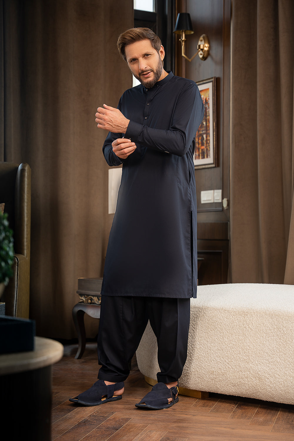 Dark Blue Limited Edition Kameez Shalwar