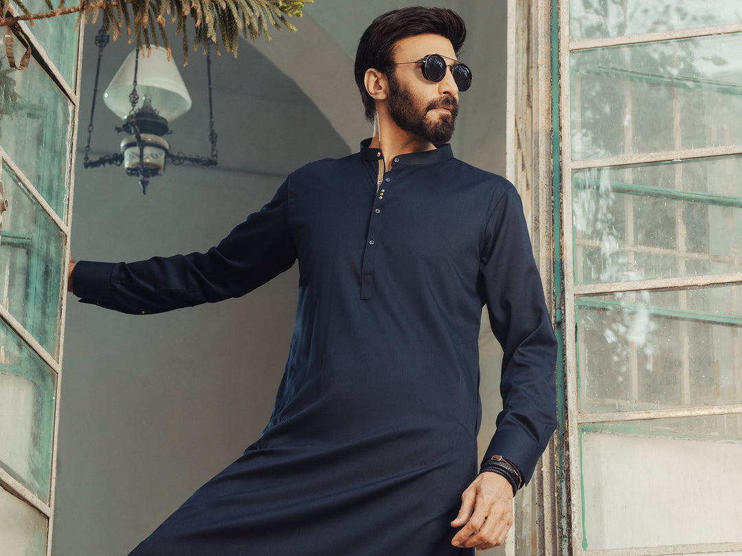 ETHOS Midnight Blue Kameez Shalwar