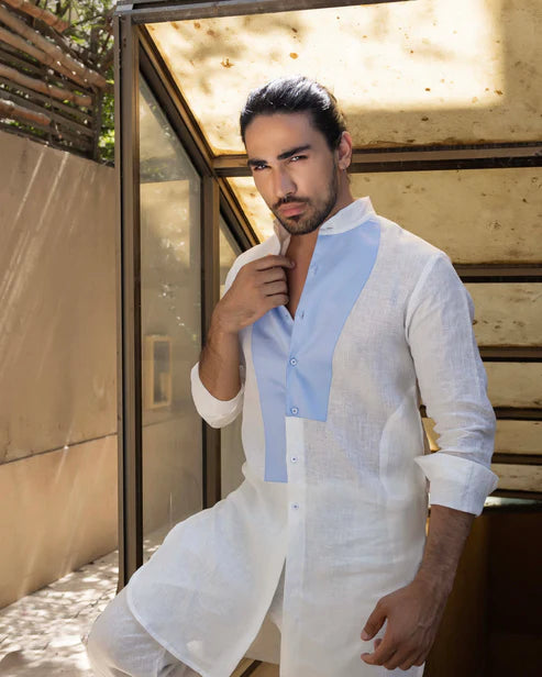 Snug Sky Blue Kurta Trouser