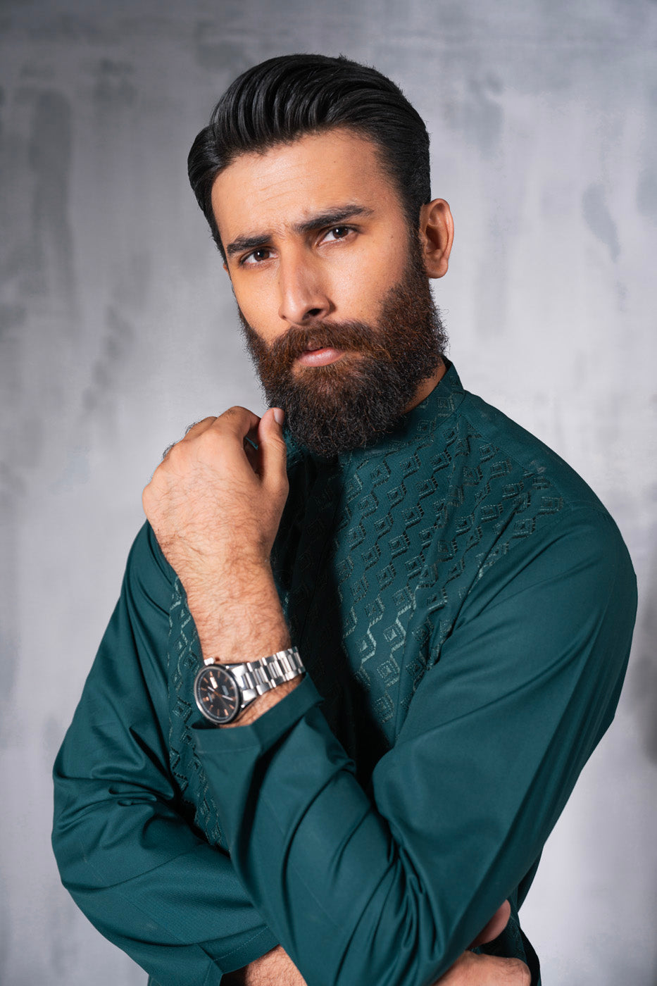 Green Embroidered Kameez Shalwar