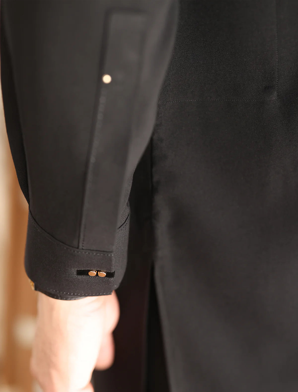 Ismail Farid Premium Black Kameez Shalwar