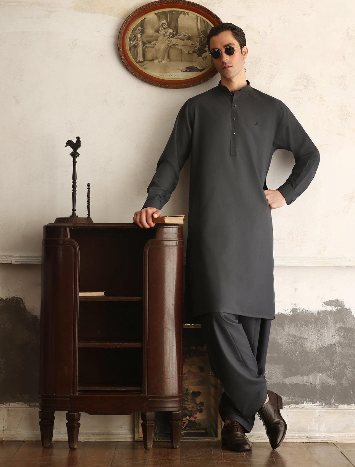 Shadow Gray Kameez Shalwar (SHK2455)