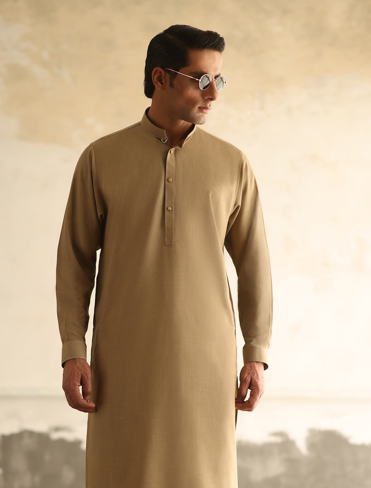 Premium Beige Kameez Shalwar (SHK2468)
