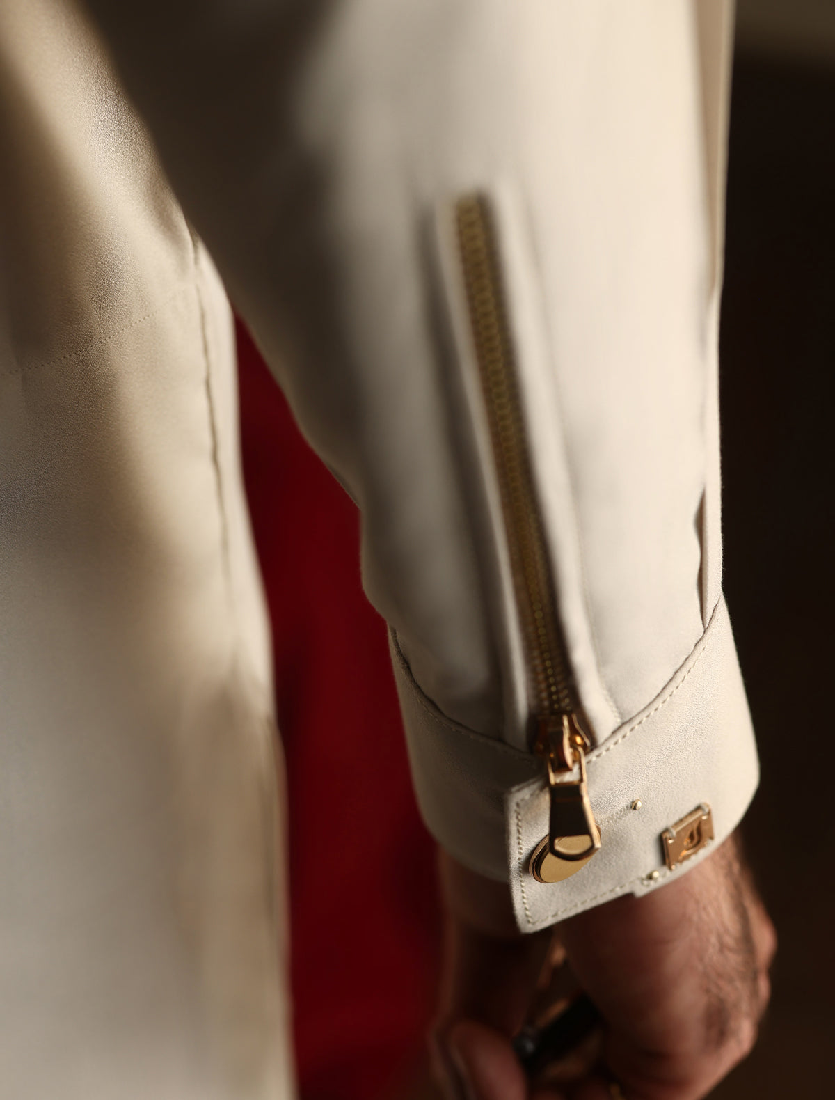 Ivory - Gold Detailed Limited Edition Kameez Shalwar (SHK2470)