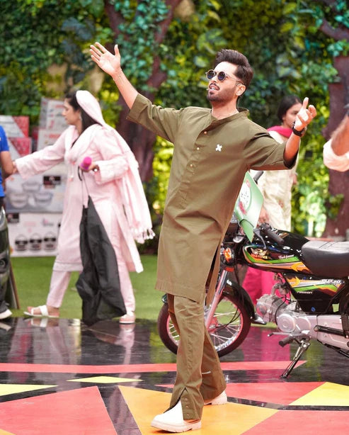 Snug Green 3 Quarter Kurta Trouser