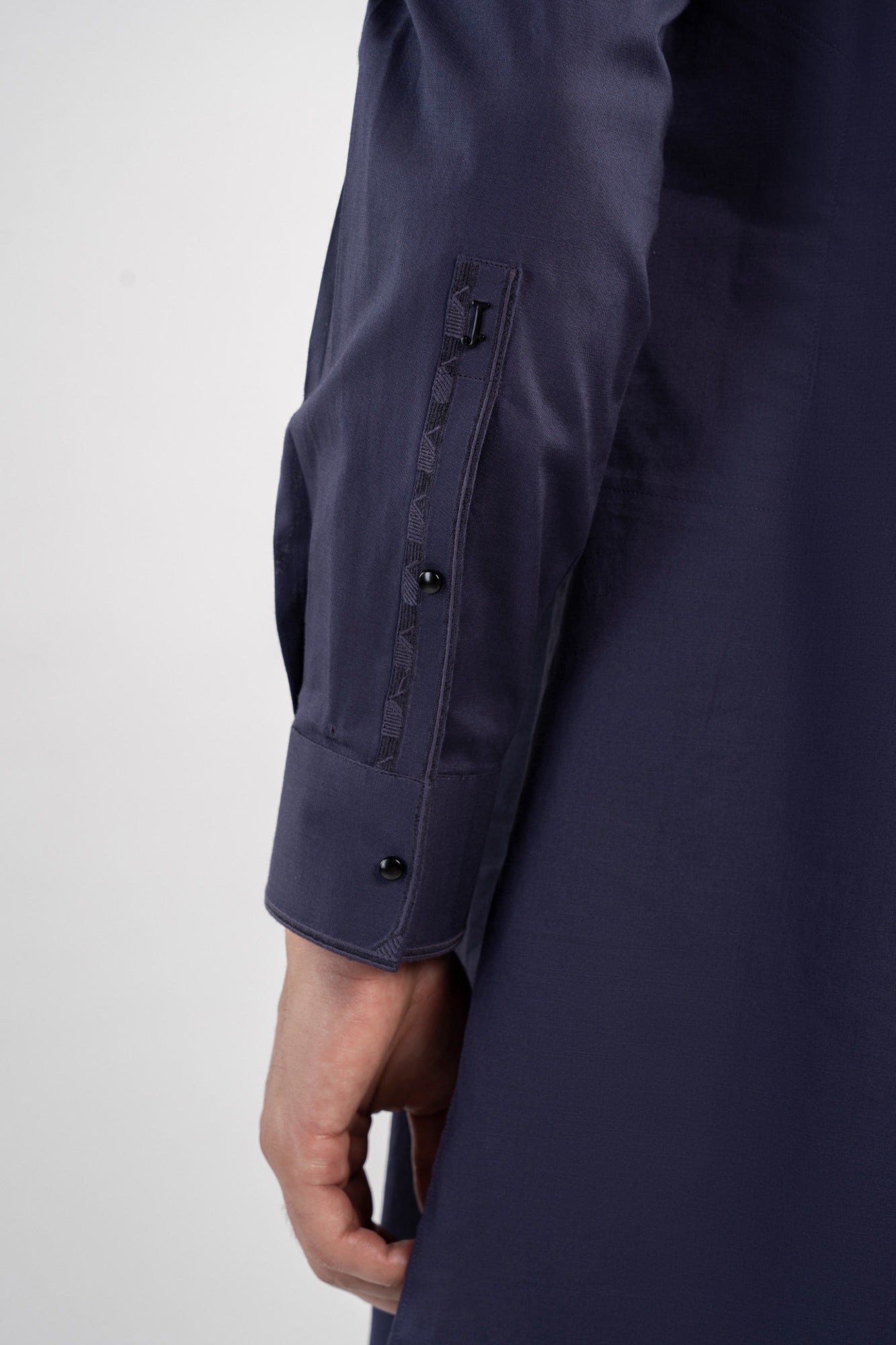 Blue Embroidered Cotton Kameez Shalwar