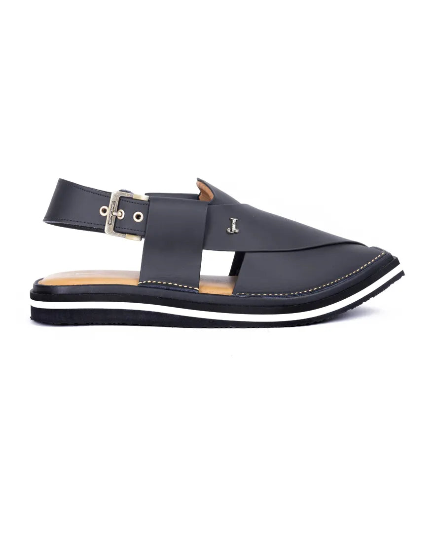 Matte Black Peshawri Sandals