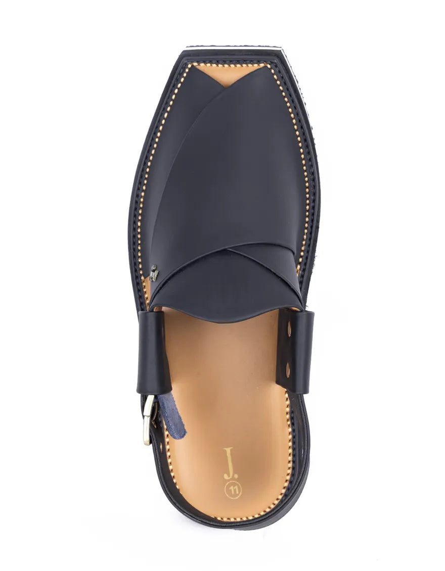 Matte Black Peshawri Sandals