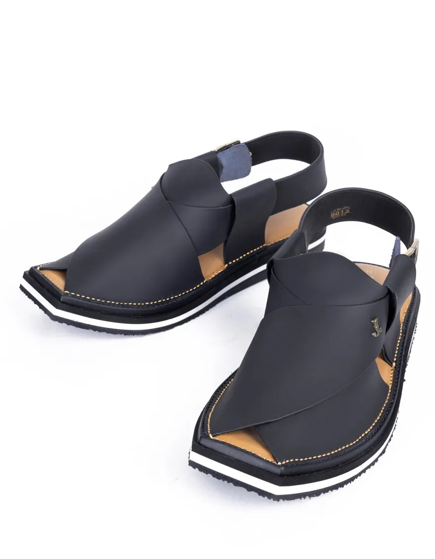 Matte Black Peshawri Sandals