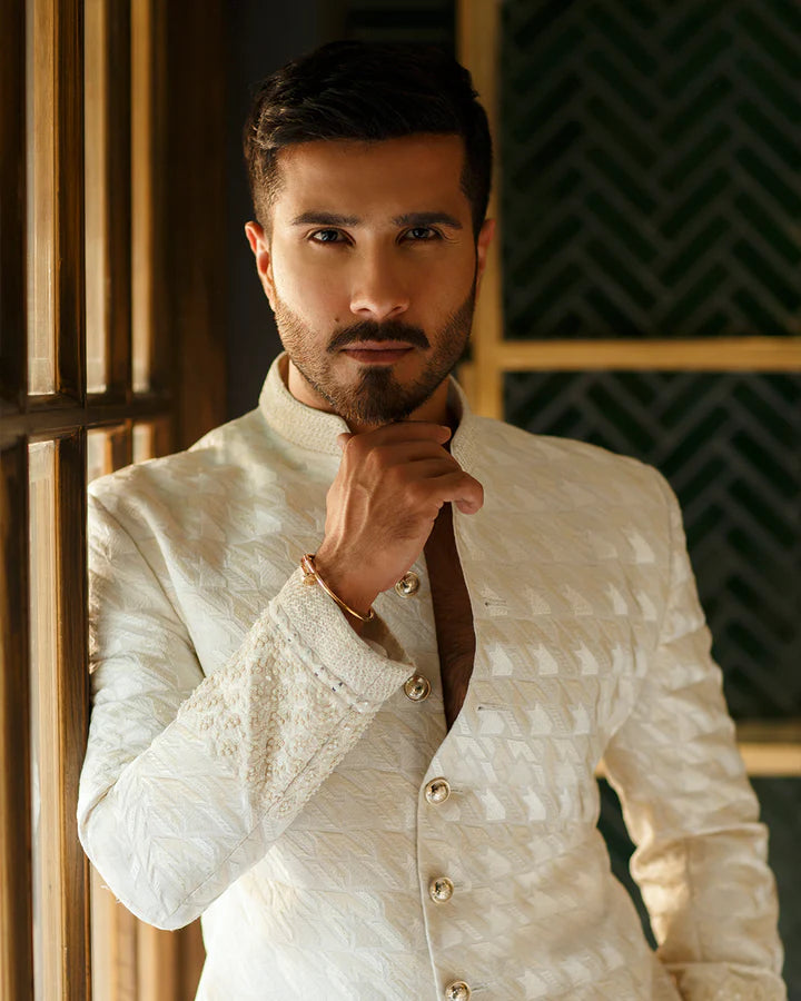 Faiza Saqlain Safet Prince Coat Suit