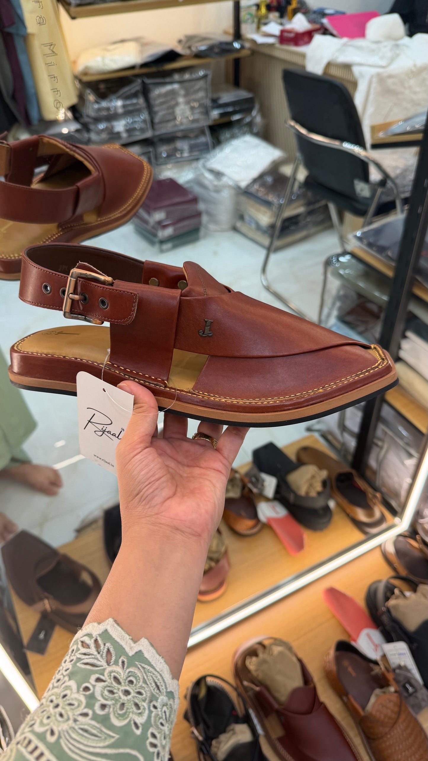 Maroon Peshawri Sandals