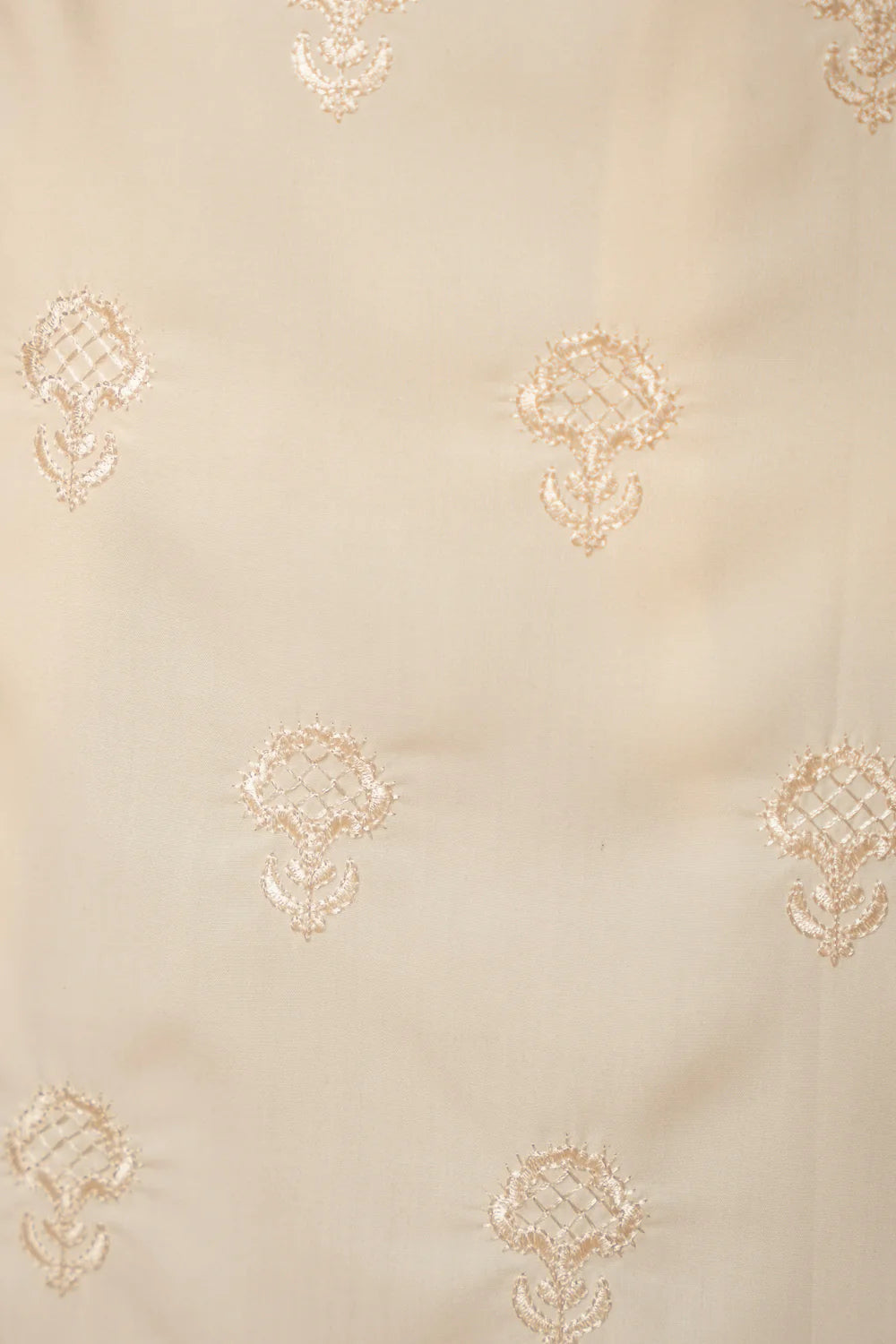 Cream Embroidered Kurta Pyjama