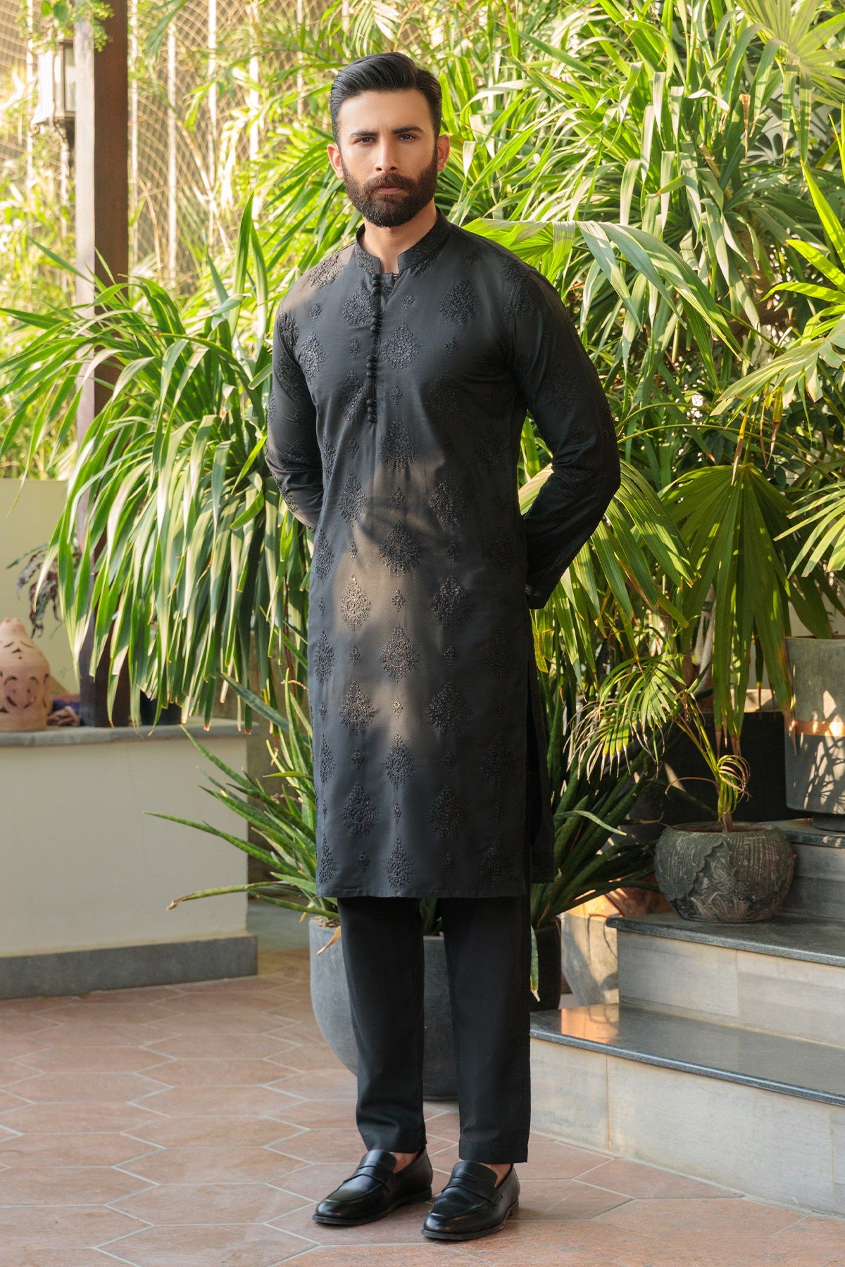 Black Designer Kurta Pyjama 5