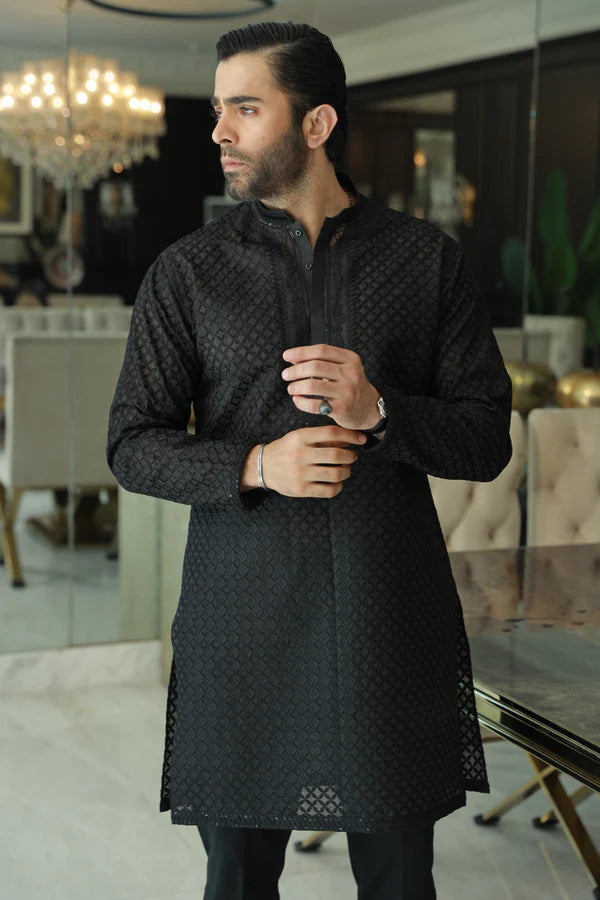 Black Kurta Pyjama SM-004