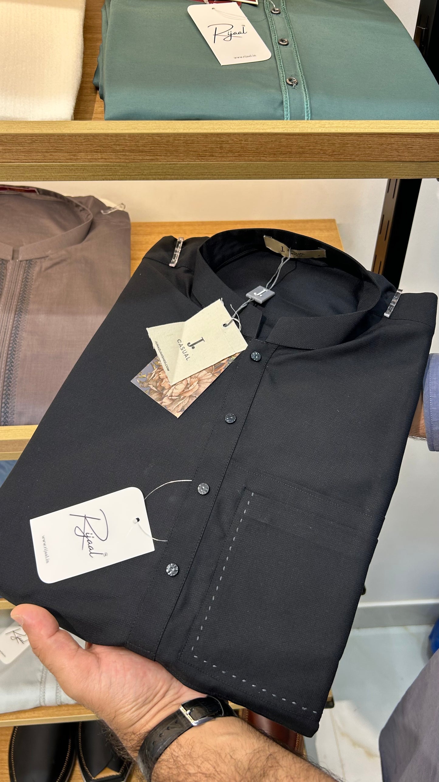 Black Premium Blended Kurta Pyjama