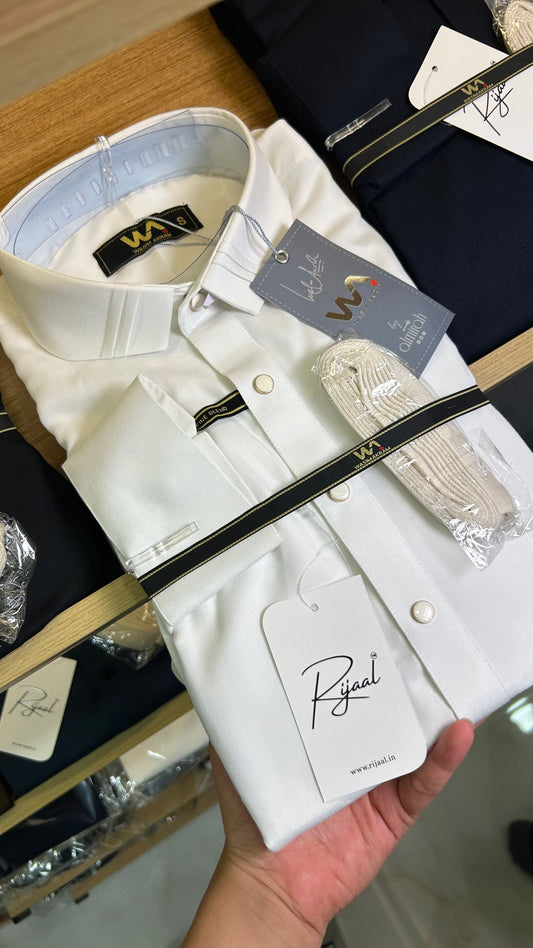 Wasim Akram White Kameez Shalwar