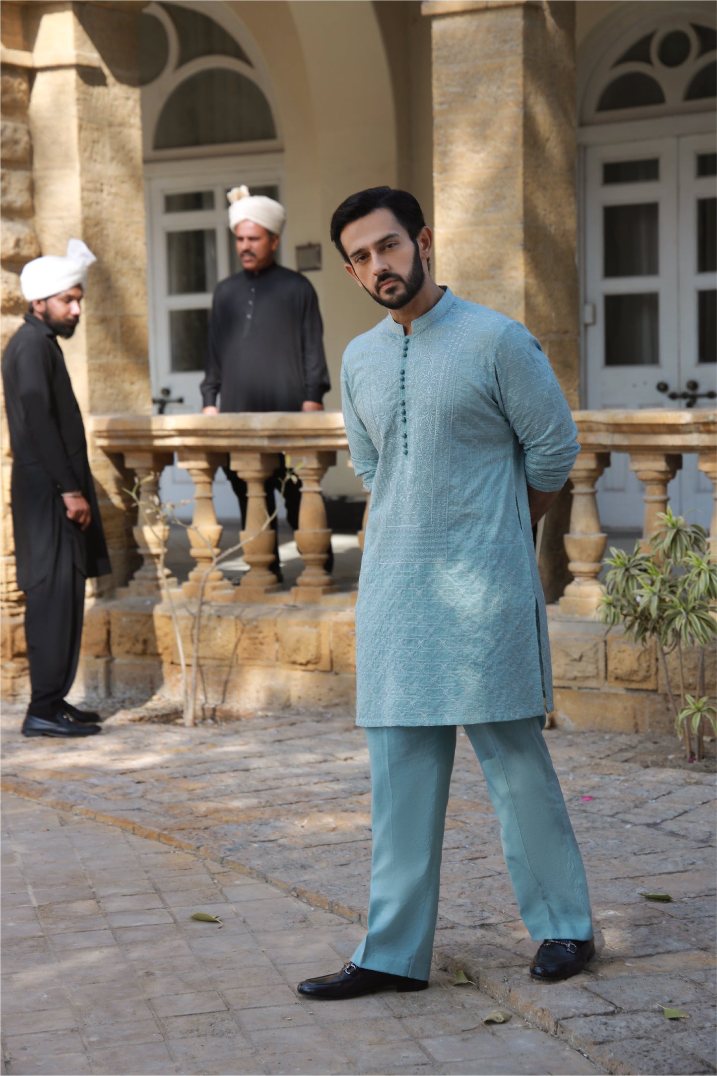 Mint Blue Azan Kurta Pyjama