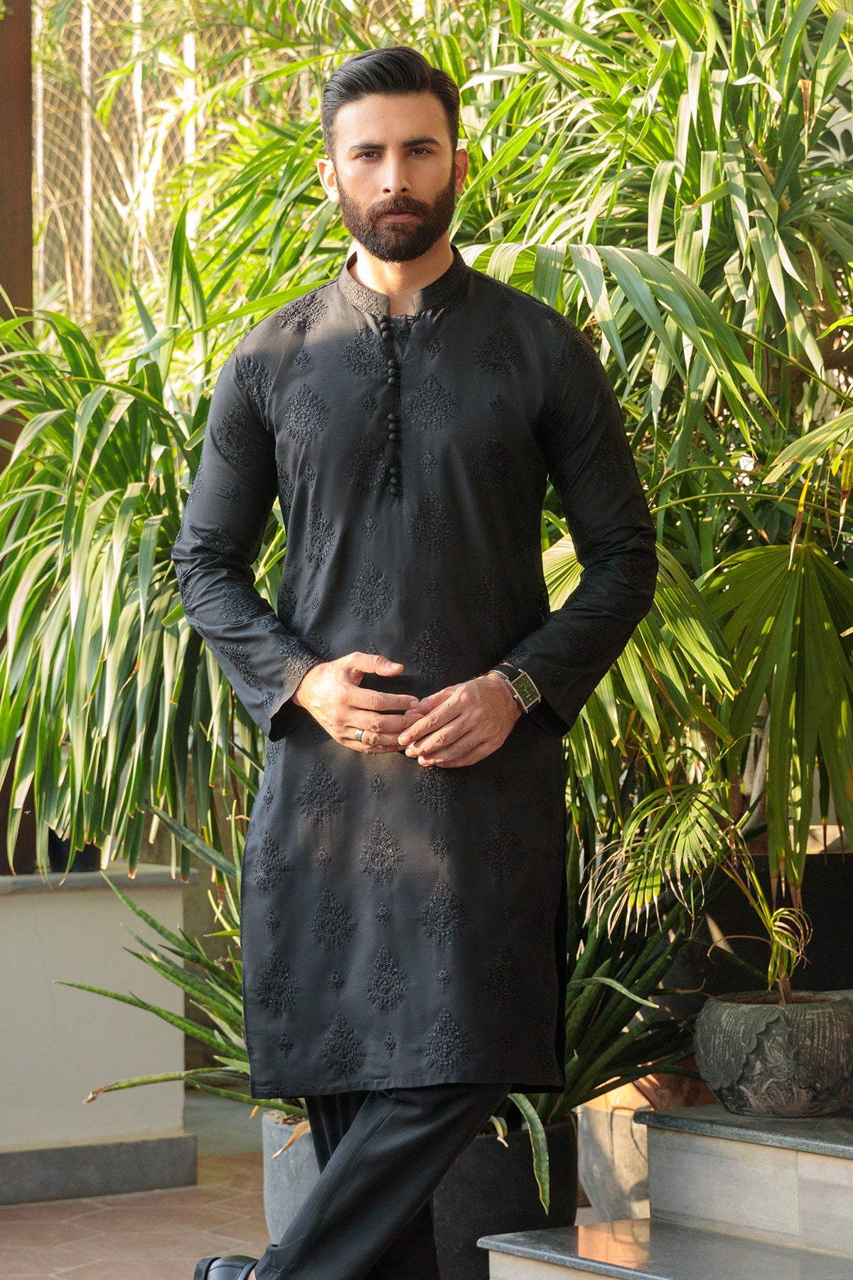 Black Designer Kurta Pyjama 5