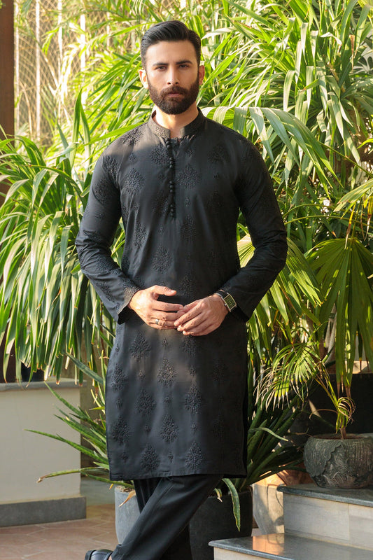 Black Designer Kurta Pyjama 5