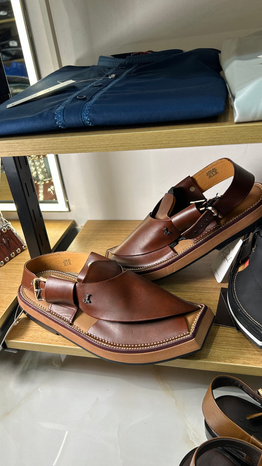 Maroon Peshawri Sandals