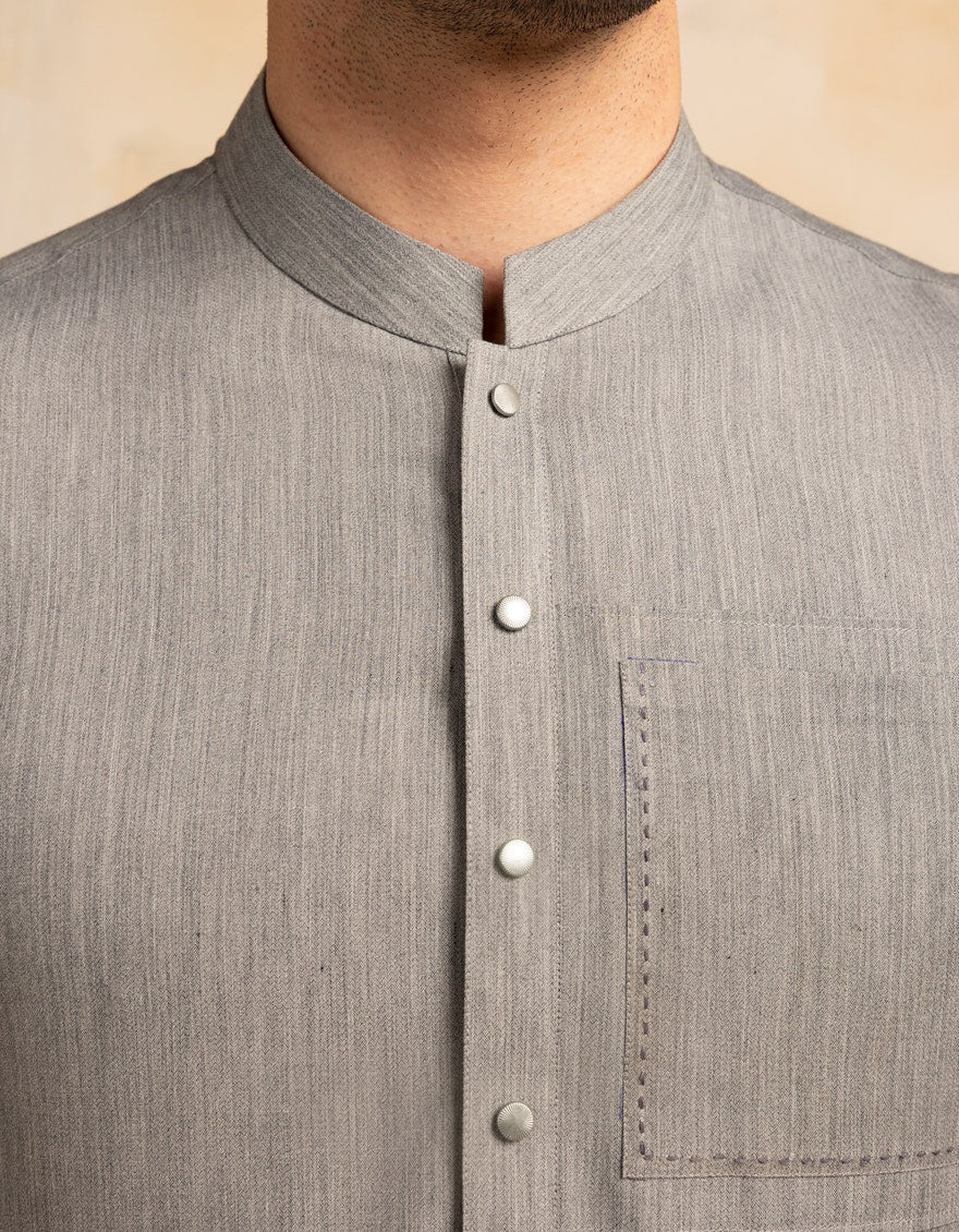 Grey Premium Blended Kurta Trouser