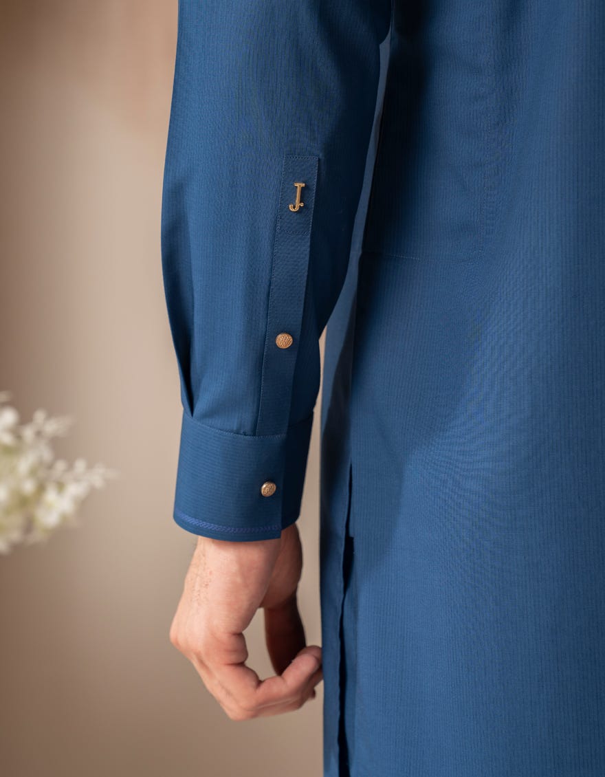 Blue Premium Blended Kurta Trouser