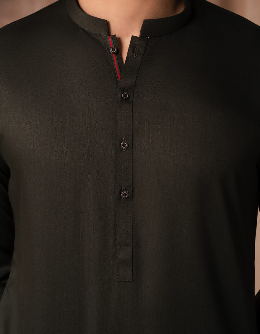 Dark Green Premium Blended Kurta Trouser