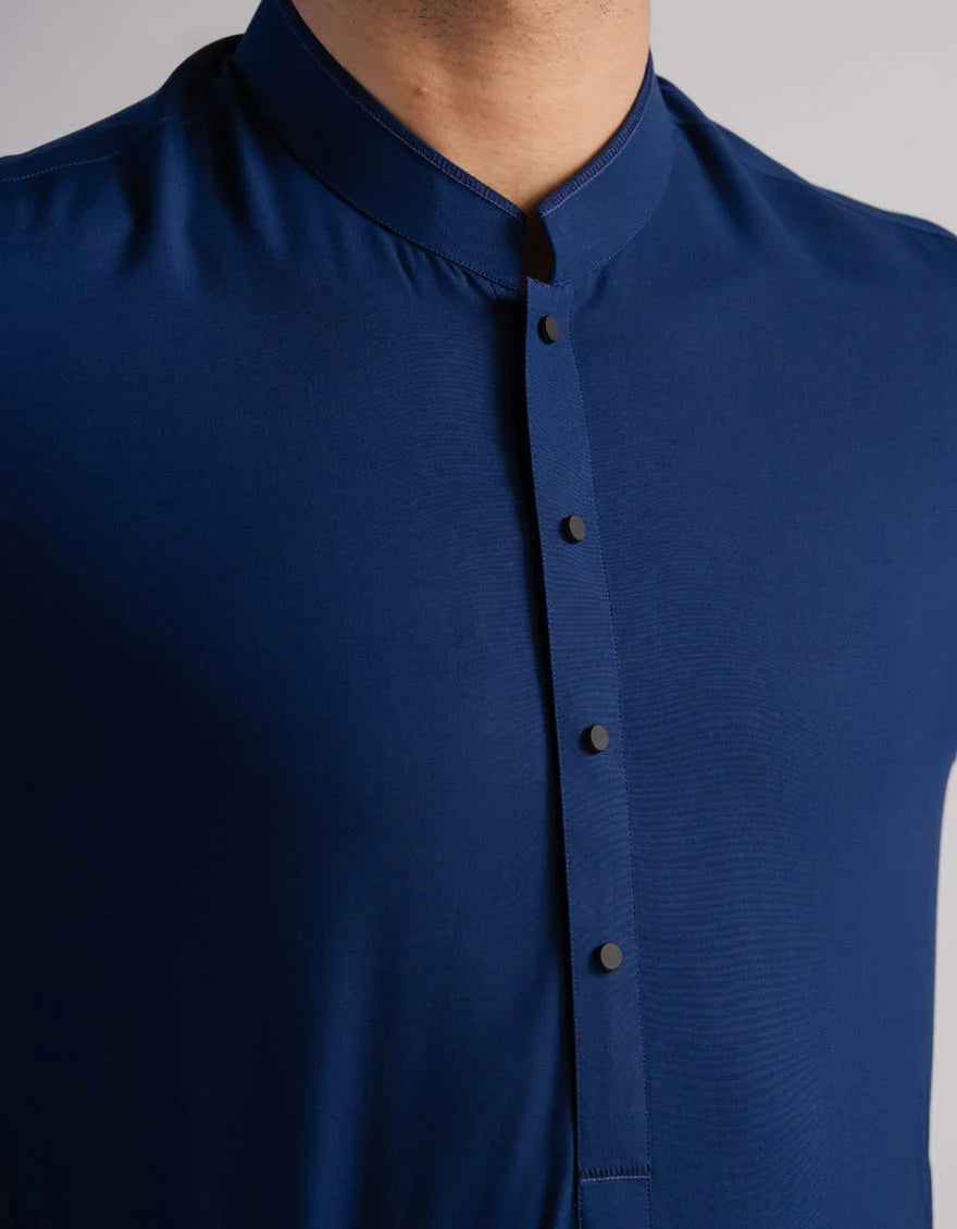 Blue Premium Blended Kameez Shalwar